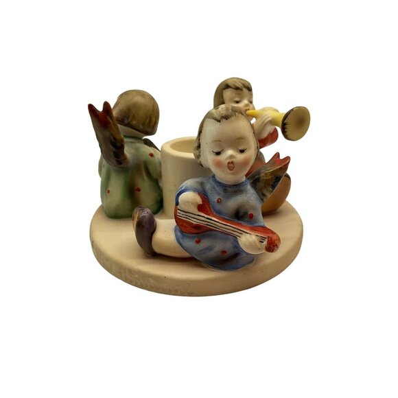 Hummel Figurine Herald Angels Candlestick Holder TMK2 Full Bee Goebel Germany - Picture 1 of 16